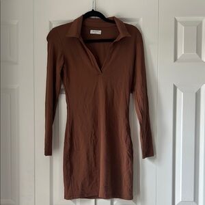 Babaton Tan Long Sleeve Shirt